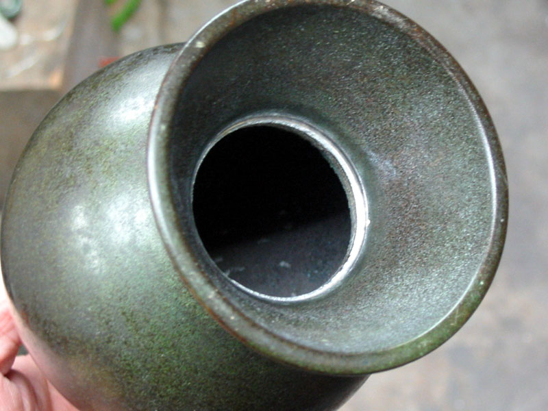 青銅花器　水漏れ修理