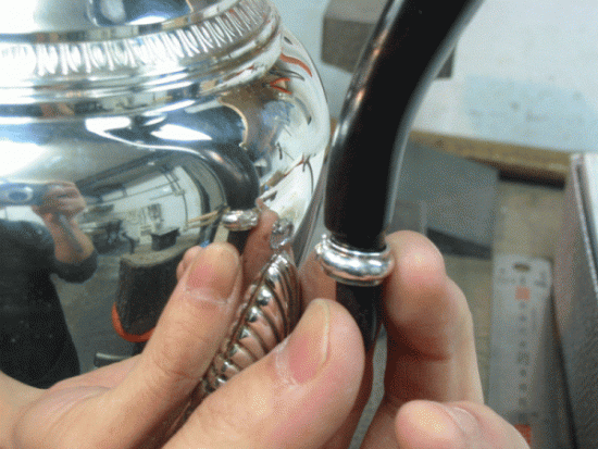 Repair of Silver Plating Antique Pot
